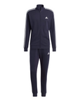 Adidas men's tracksuit in brushed cotton with 3 stripes IC6765 blue