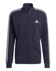 Adidas men's tracksuit in brushed cotton with 3 stripes IC6765 blue