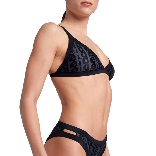 Arena Women&#39;s Triangle Bikini Costume with print 007070551 black