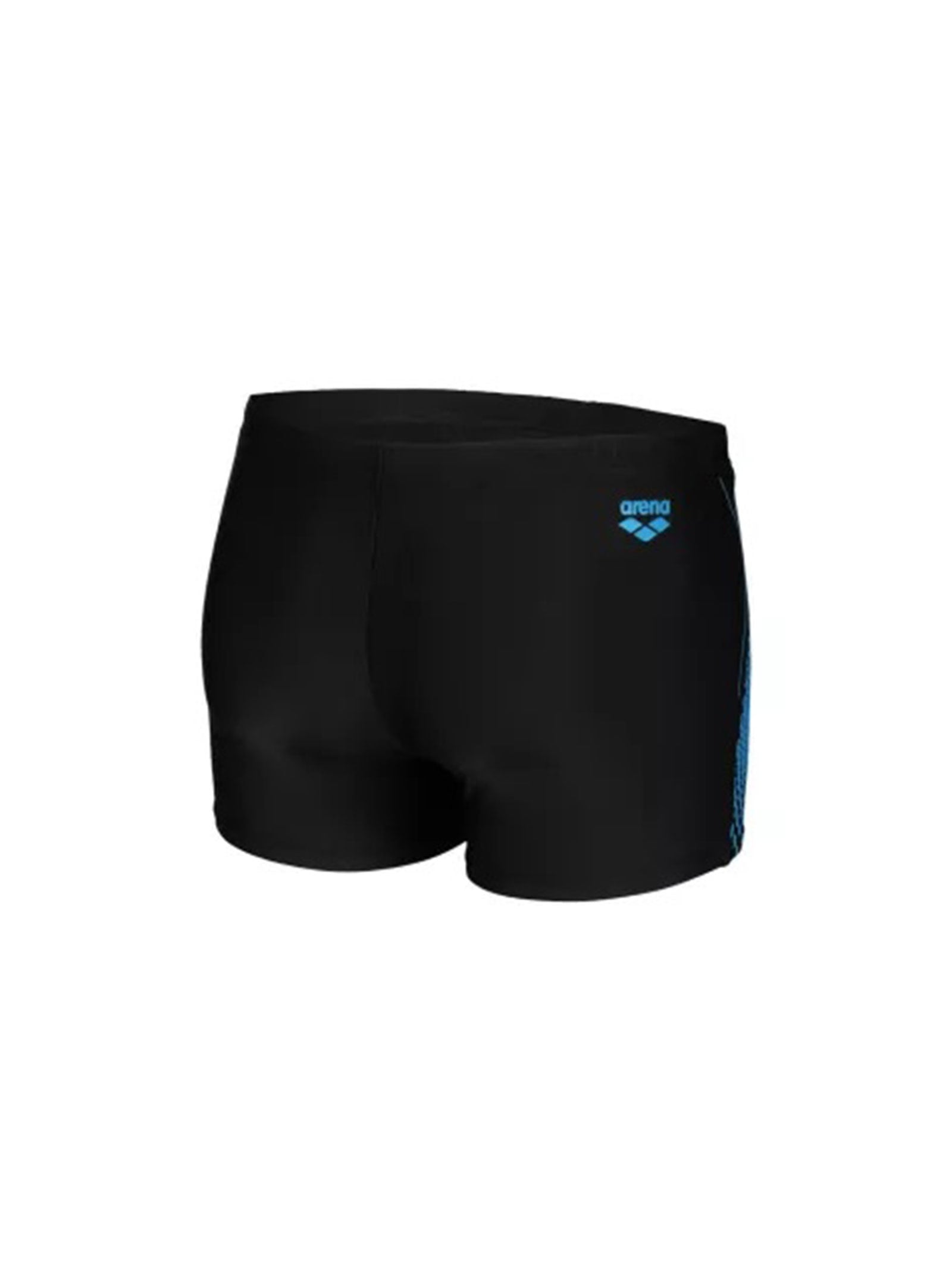 Arena Men&#39;s tight-fitting swimming pool shorts with print 005793580 black-turquoise