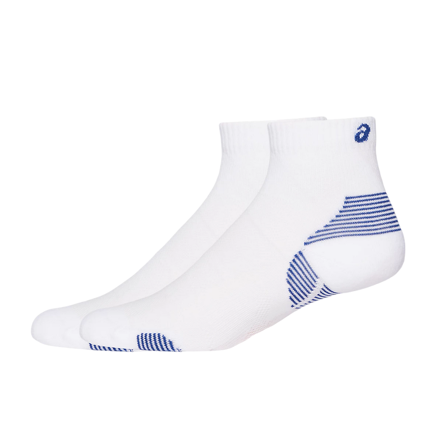 Asics shock-absorbing running sock 3013A800-100 white-blue. Pack of 2 pairs
