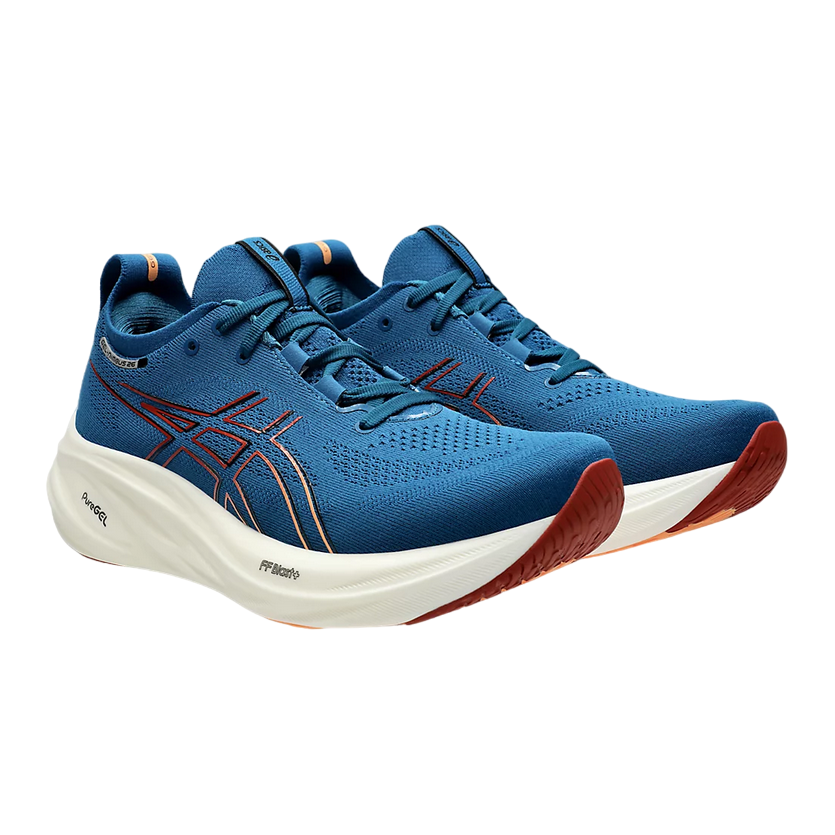 Asics scarpa da corsa da uomo Gel Nimbus 26 1011B794-404 blu-arancio 3