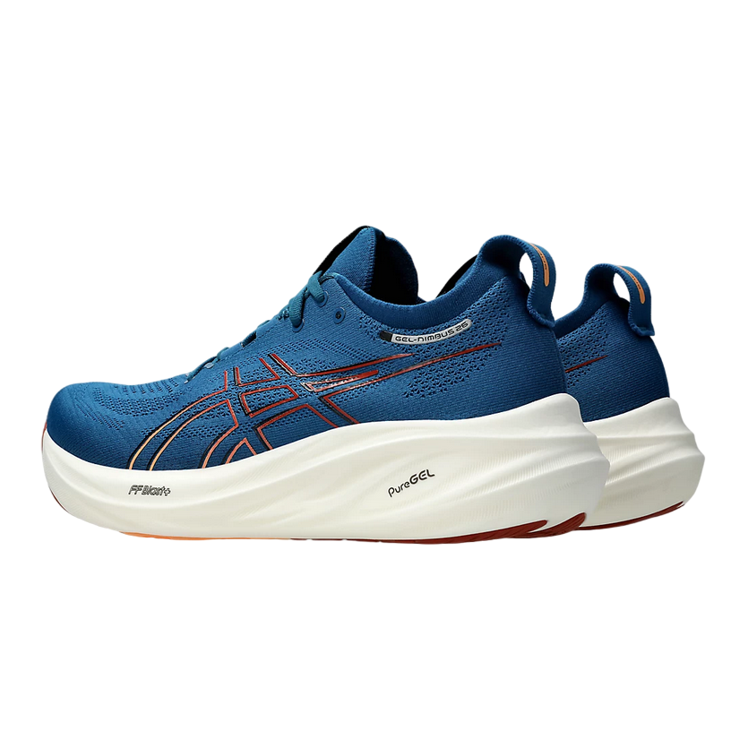 Asics scarpa da corsa da uomo Gel Nimbus 26 1011B794-404 blu-arancio 5