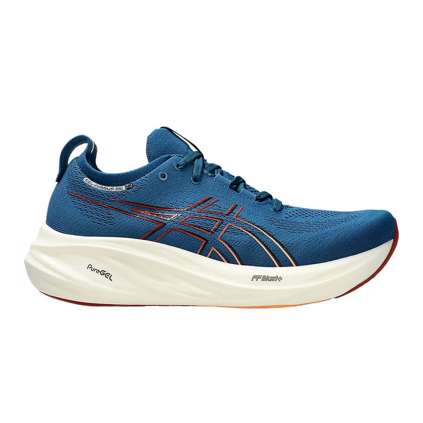 Asics scarpa da corsa da uomo Gel Nimbus 26 1011B794-404 blu-arancio