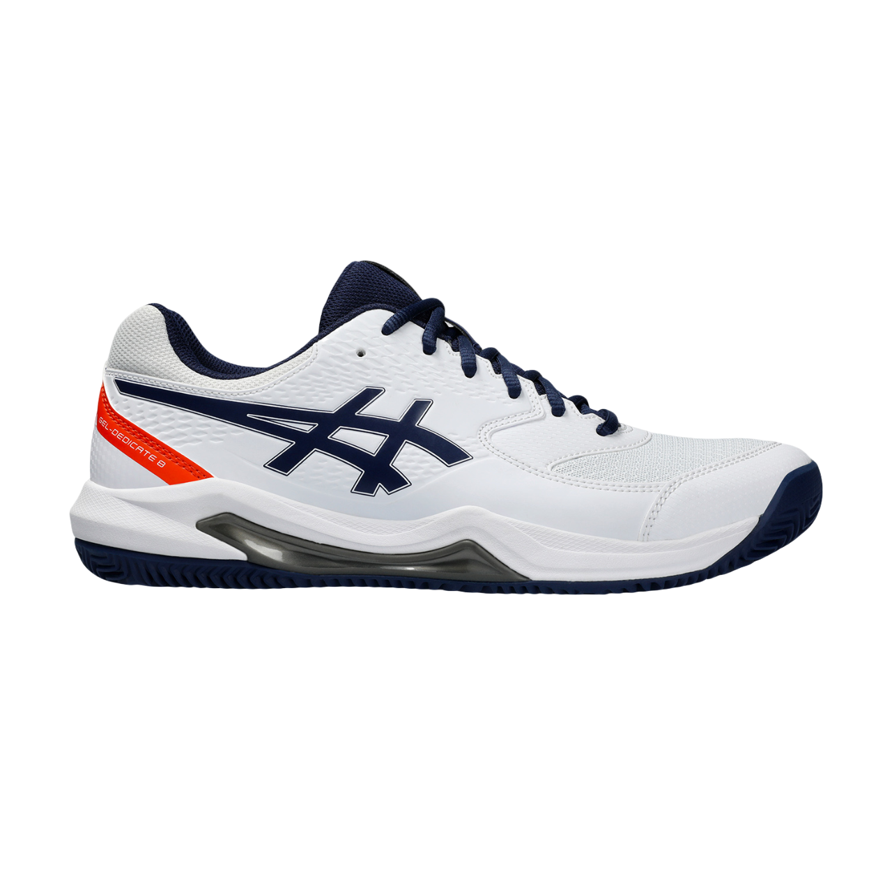 Asics men&#39;s tennis shoe for clay courts Gel Dedicate 8 Clay 1041A448-102 white-blue