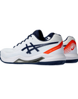Asics men's tennis shoe for clay courts Gel Dedicate 8 Clay 1041A448-102 white-blue