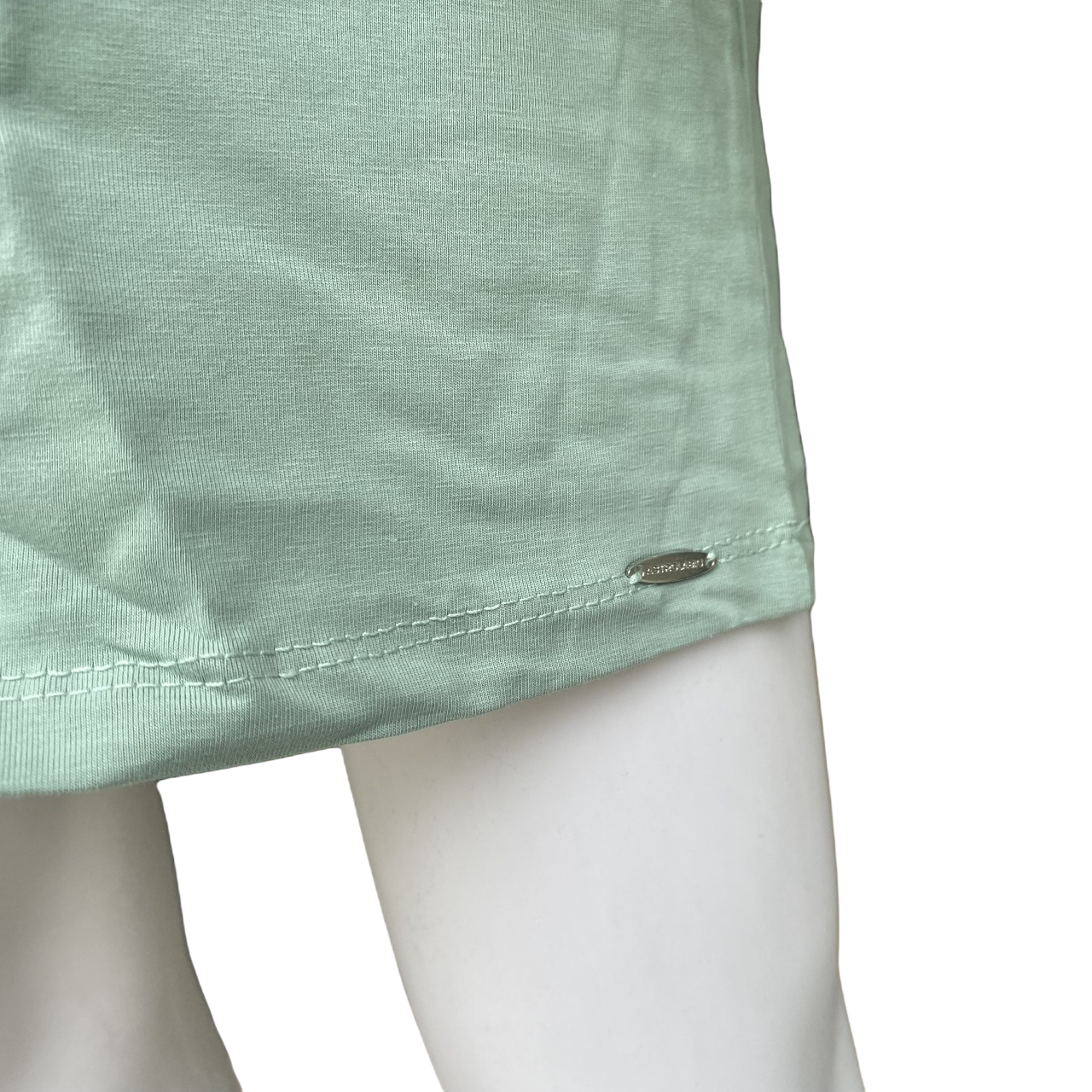 Abito smanicato verde Astrolabio da donna modello M78M 671, elegante vestito italiano in cotone elasticizzato - logo 
