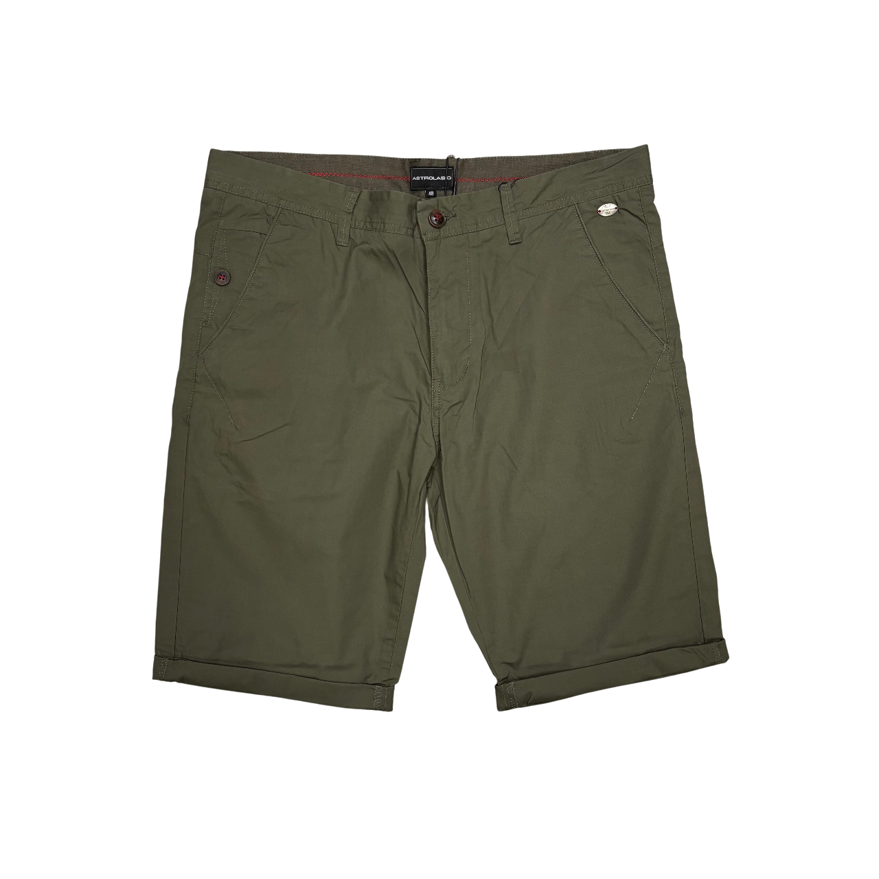 Bermuda verde Astrolabio da uomo modello CU9N 721 in fresco cotone, pantalone corto estivo di alta qualità - frontale
