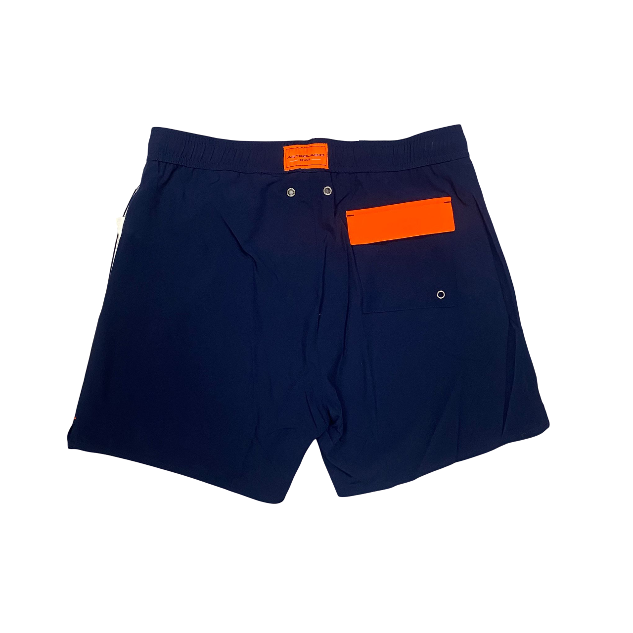Costume Astrolabio M87G KDQ, pantaloncino da mare blu con tasche laterali e asciugatura rapida - posteriore