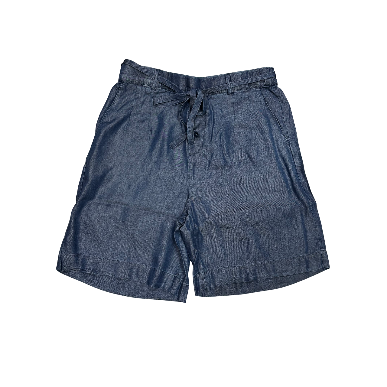 Astrolabio pantaloncino jeans estivo da donna CA61 460 blu con elastico e coulisse in vita - frontale
