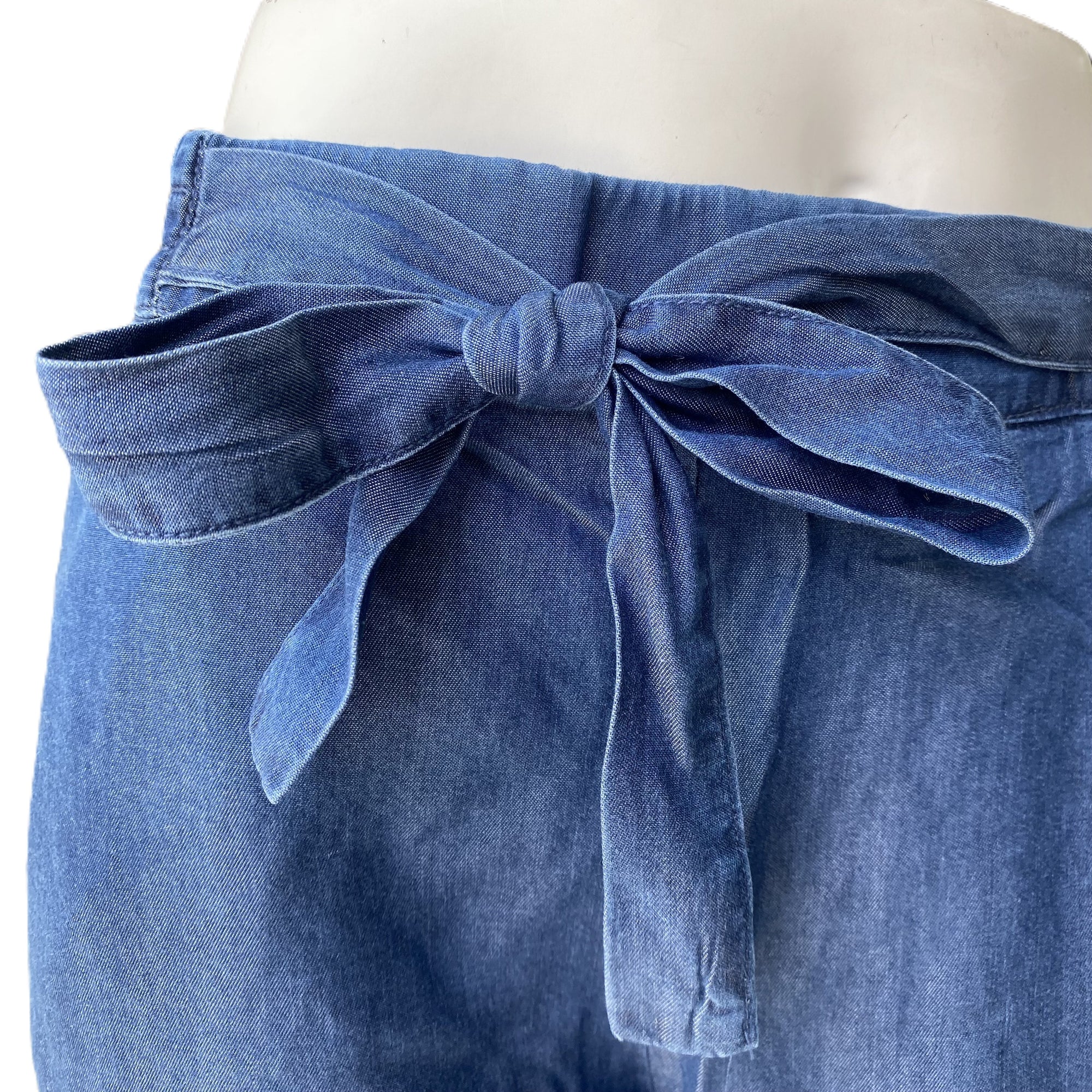 Pantalone fresco estivo Astrolabio CA62 460 blu da donna con elastico in vita per massimo comfort - cintura
