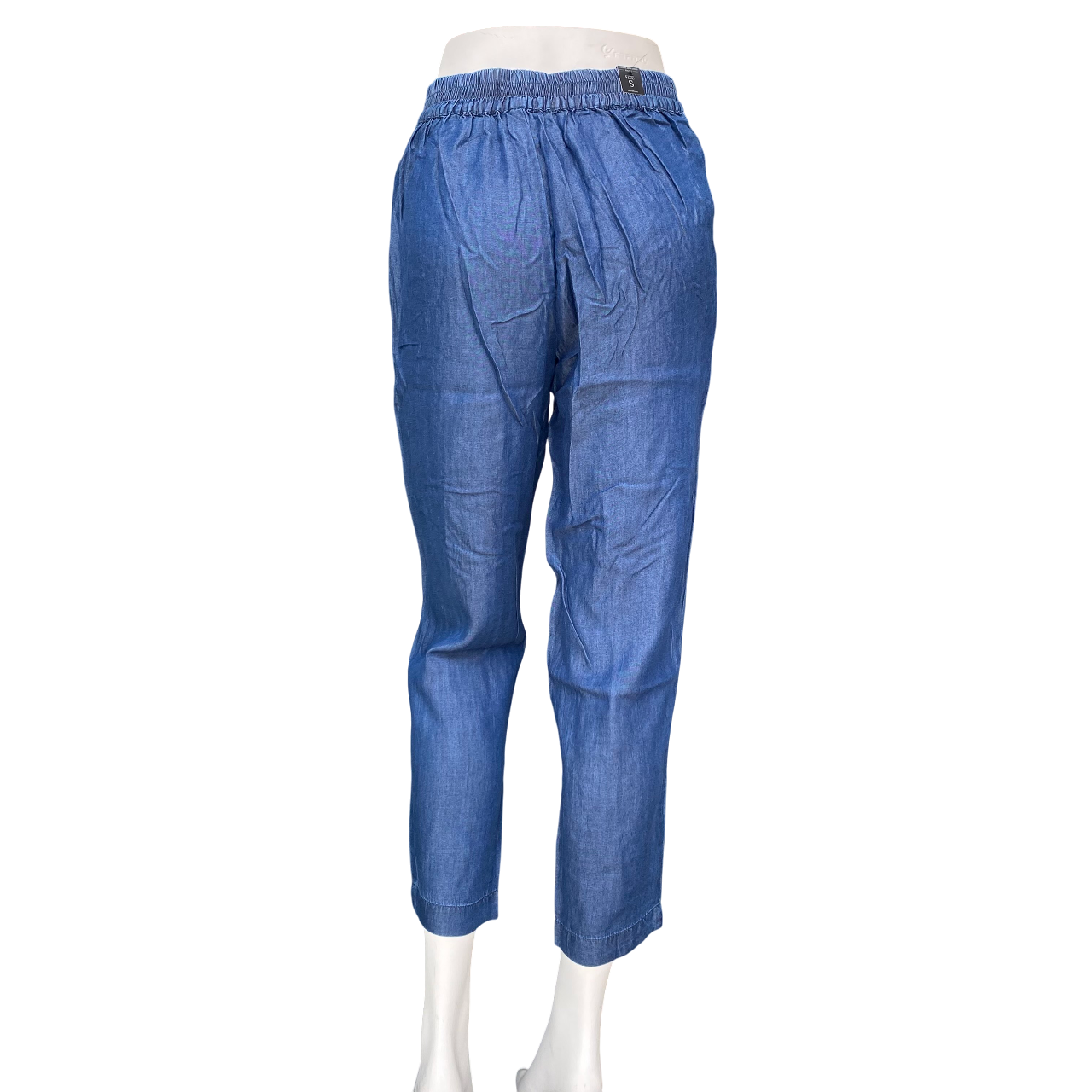 Pantalone fresco estivo Astrolabio CA62 460 blu da donna con elastico in vita per massimo comfort - posteriore