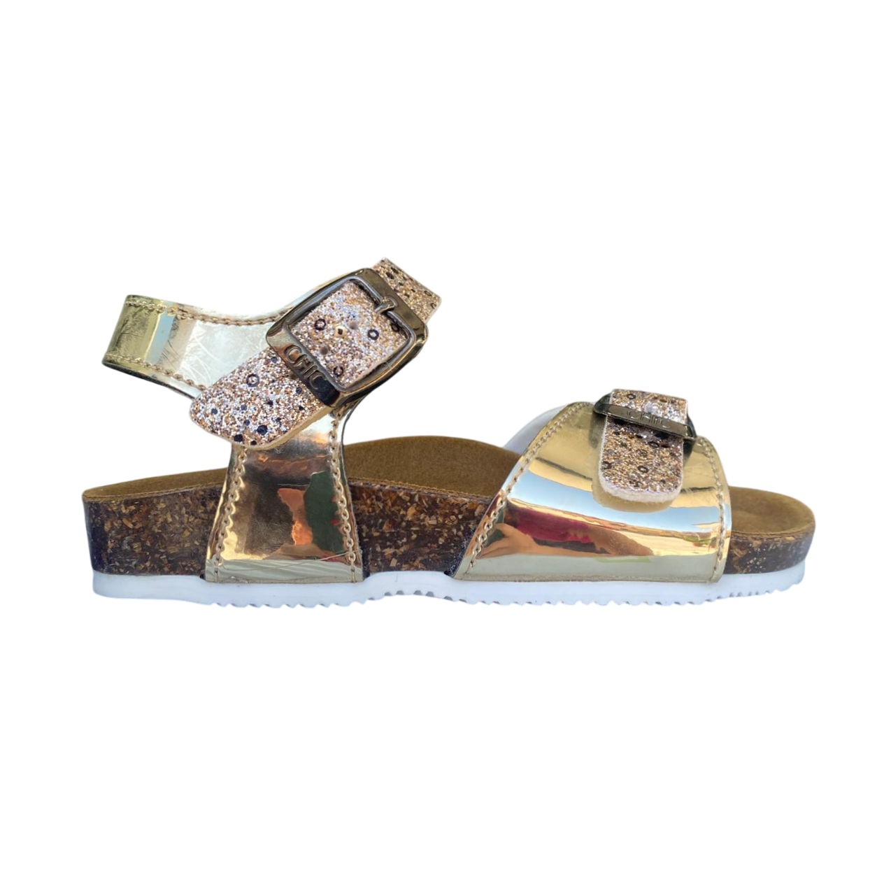 Biochic sandalo 44101R platino - laterale esterna