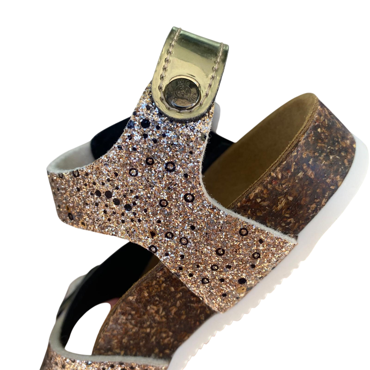 Biochic sandalo 44101R platino dettaglio tacco