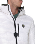 Blauer Piumino da uomo leggero ad onde Wave 24WBLUC0303 006355 100 bianco