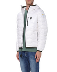 Blauer Piumino da uomo leggero ad onde Wave 24WBLUC0303 006355 100 bianco