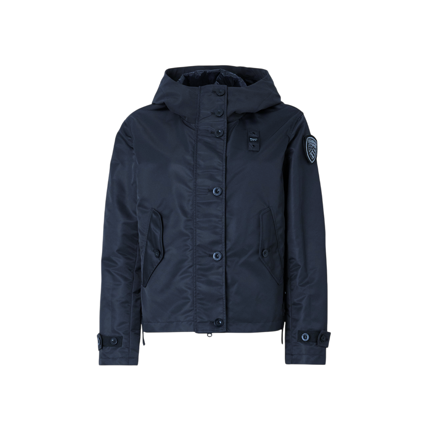 Blauer giacca liscia da donna con cappuccio Marcella 25SBLDC01222-007108 888 blu