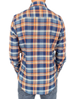 Blend camicia da uomo manica lunga a quadri 20716899 194024 blu-arancione