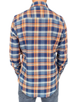 Blend checked long-sleeved men's shirt 20716899 194024 blue-orange