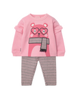 Boboli Completo di felpa e leggings per neonato femmina 109011-3872 rosa