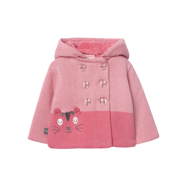 Boboli Giacca in tricot per neonato con cappuccio 109112-3872 rosa