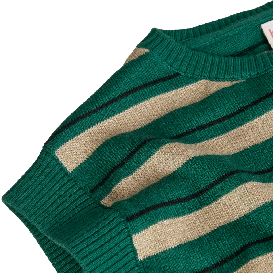 Boboli Maglione a fasce in lurex per bambina 729446 4693 oro-verde