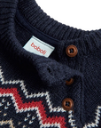 Boboli Jacquard knitting sweater for boys 717241 3761 red-blue