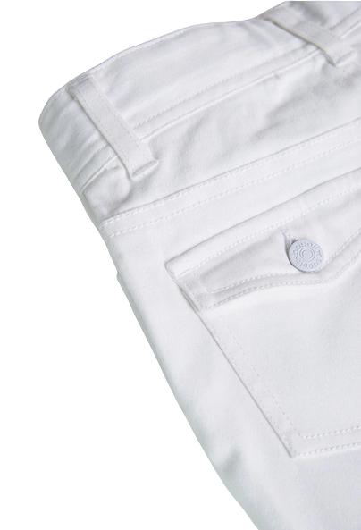 Boboli Stretch flared trousers for girls 438016 1100 white
