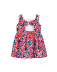 Boboli Baby girl's satin dress with floral print 238069-9407 pink