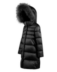 Bomboogie Girl's down jacket with hood and colored fur CG577VTDLC3 90 black