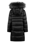 Bomboogie Girl's down jacket with hood and colored fur CG577VTDLC3 90 black