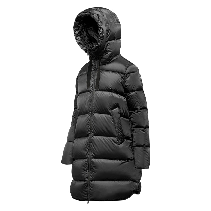 Bomboogie Geneva Jacket DGI010 Nero - Piumino lungo donna elegante antivento -laterale
