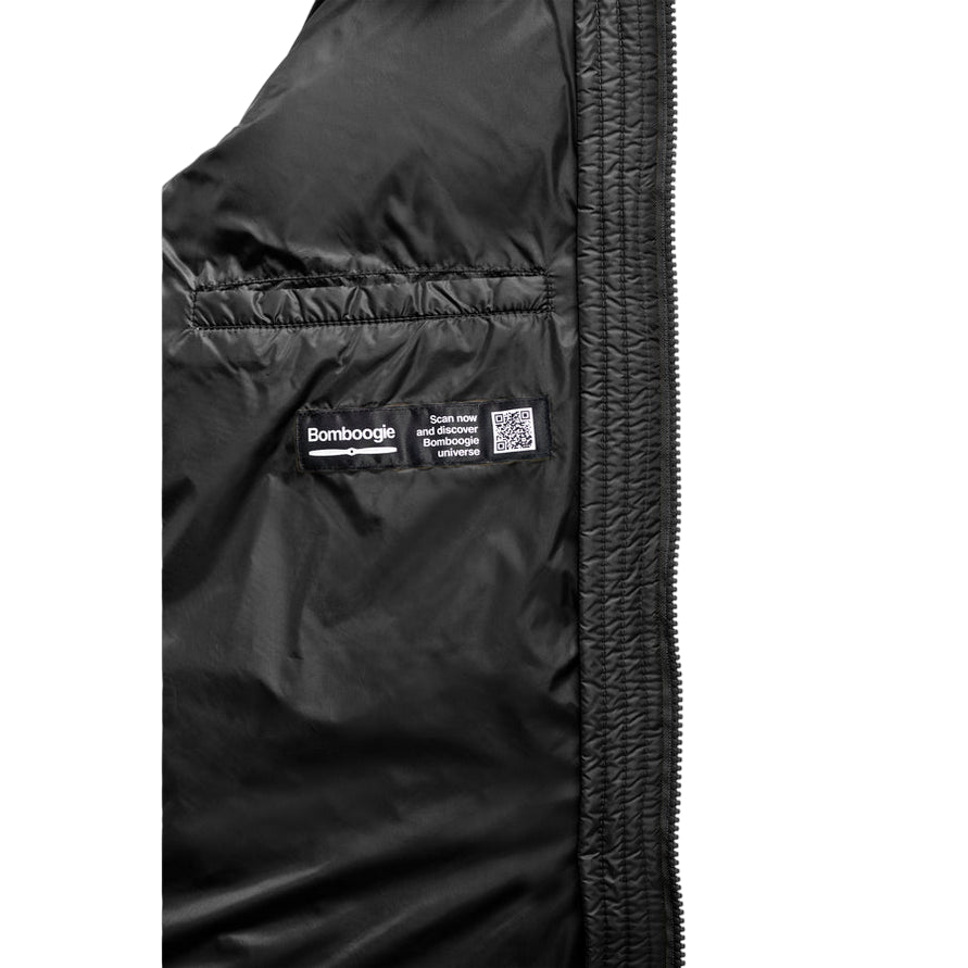 Bomboogie Geneva Jacket DGI010 Nero - Piumino lungo donna elegante antivento - interno