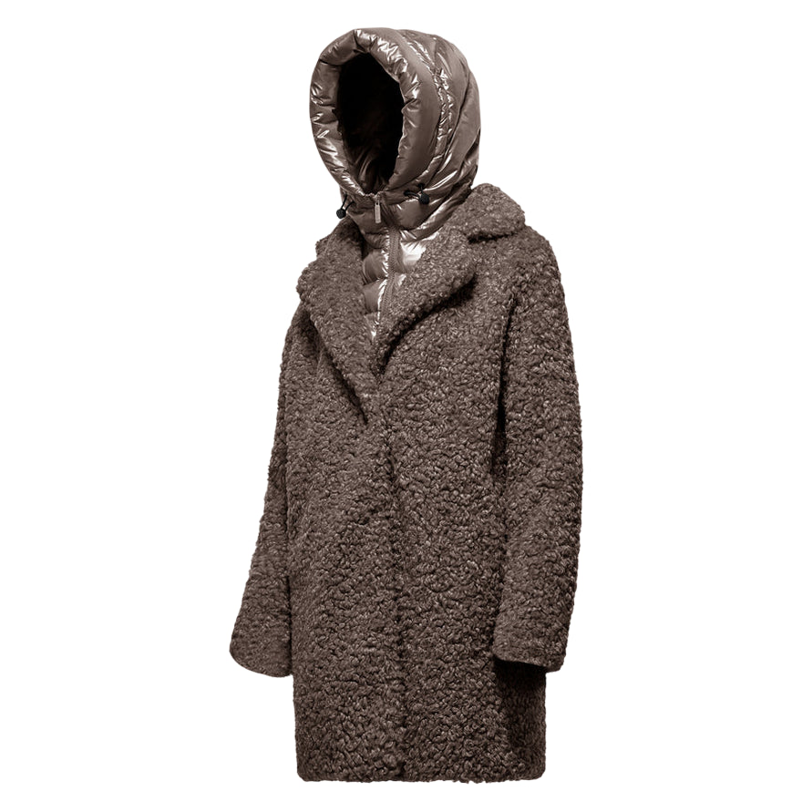 Bomboogie Odessa Overcoat CW6570TSFC5_148 Bronzo - Cappotto lungo donna elegante e funzionale - laterale
