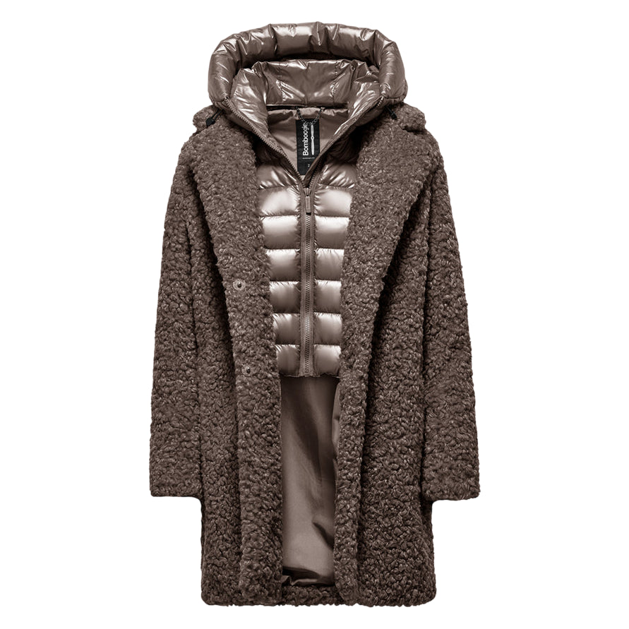 Bomboogie Odessa Overcoat CW6570TSFC5_148 Bronzo - Cappotto lungo donna elegante e funzionale - frontale