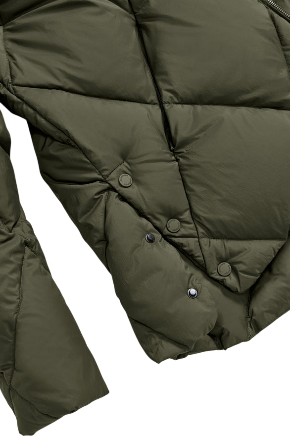 Bomboogie Piumino Donna Verde GW8639TMNW5 365 | Calore Naturale & Stile Romantico - dettaglio 