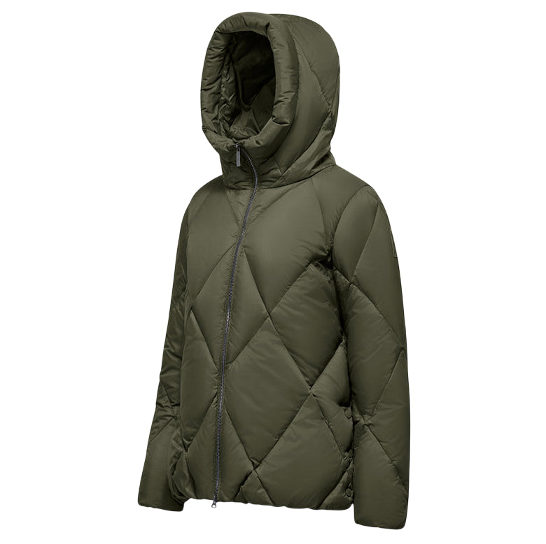 Bomboogie Piumino Donna Verde GW8639TMNW5 365 | Calore Naturale & Stile Romantico - laterale 