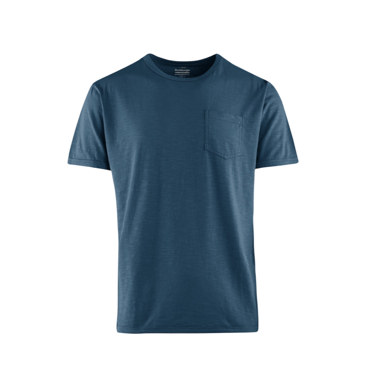 Bomboogie maglietta girocollo manica corta da uomo in cotone jersey fiammato TM7903TJSG5 indigo blu