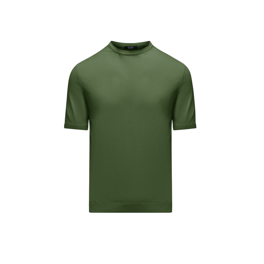Bomboogie pullover girocollo a manica corta in maglia rasata MM7015TKTP2 30 verde