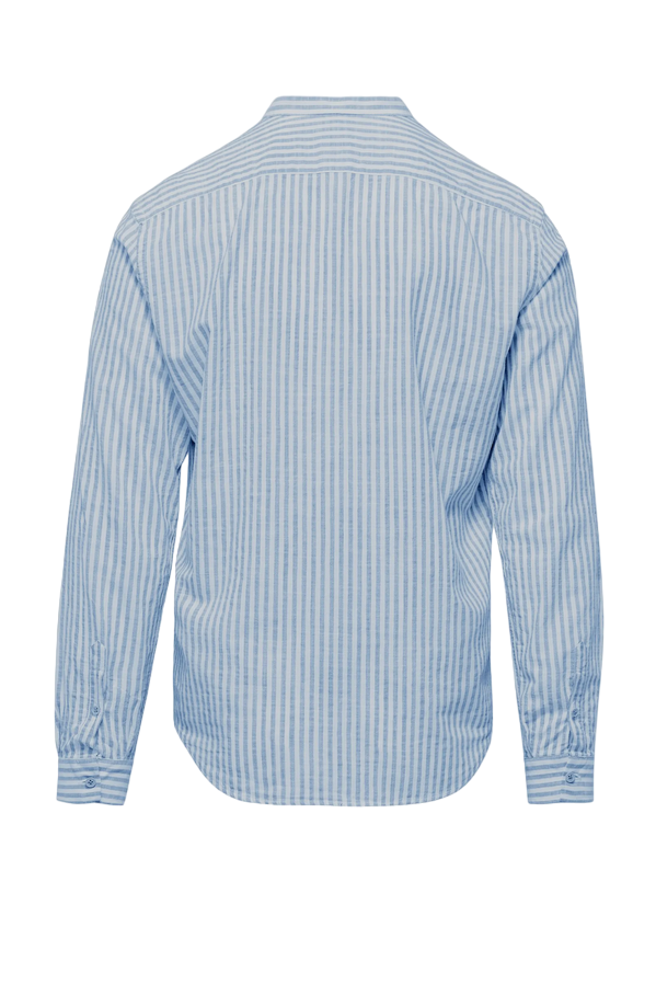 Bomboogie men&#39;s striped shirt with mandarin collar SM6401TLSR4 23 light blue