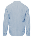Bomboogie men's striped shirt with mandarin collar SM6401TLSR4 23 light blue