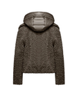 Bomboogie cappotto corto con cappuccio in Sherpa Fleece da donna JW8196TSFC4 148 bronzo