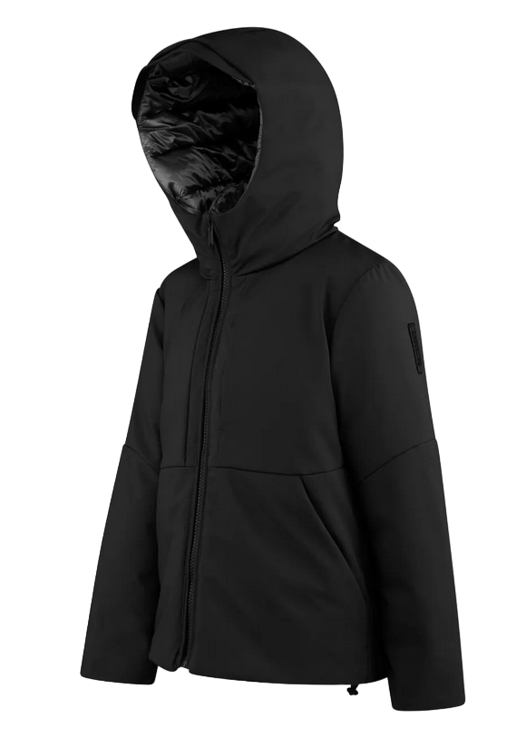 Bomboogie boy&#39;s padded jacket with micro-ripstop nylon collar JK954DTAC3 90 black