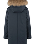Bomboogie children's parka jacket with hood and fur CK094VTAC3 297 blue