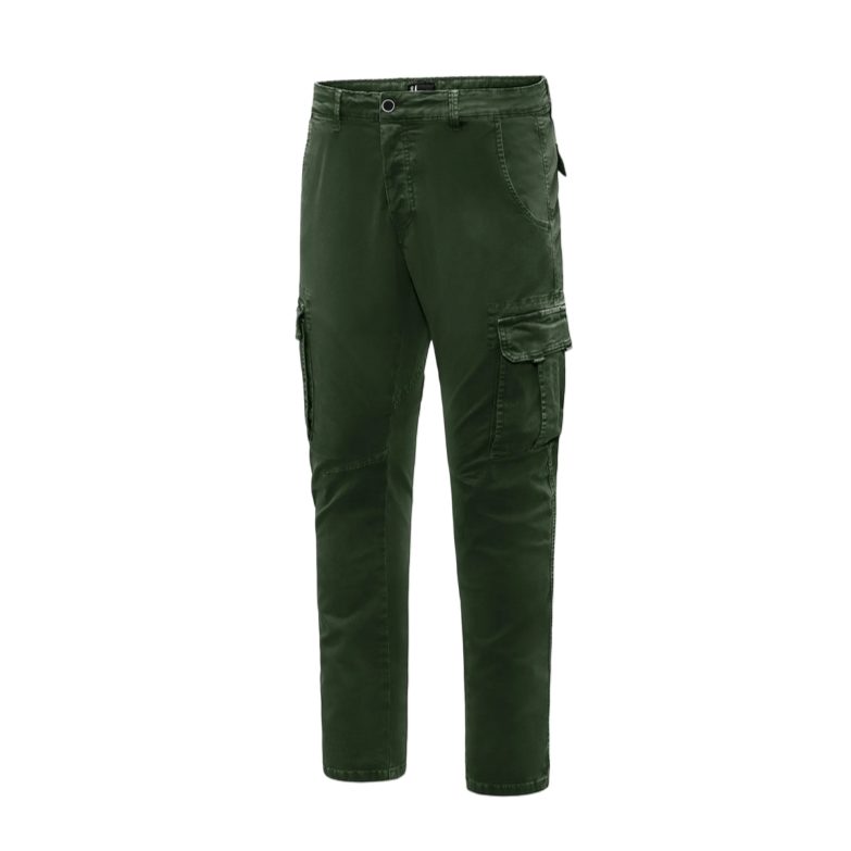 Bomboogie pantalone con tascone da uomo in cottone elasticizzato PMGUMTGBW3 307 verde foresta