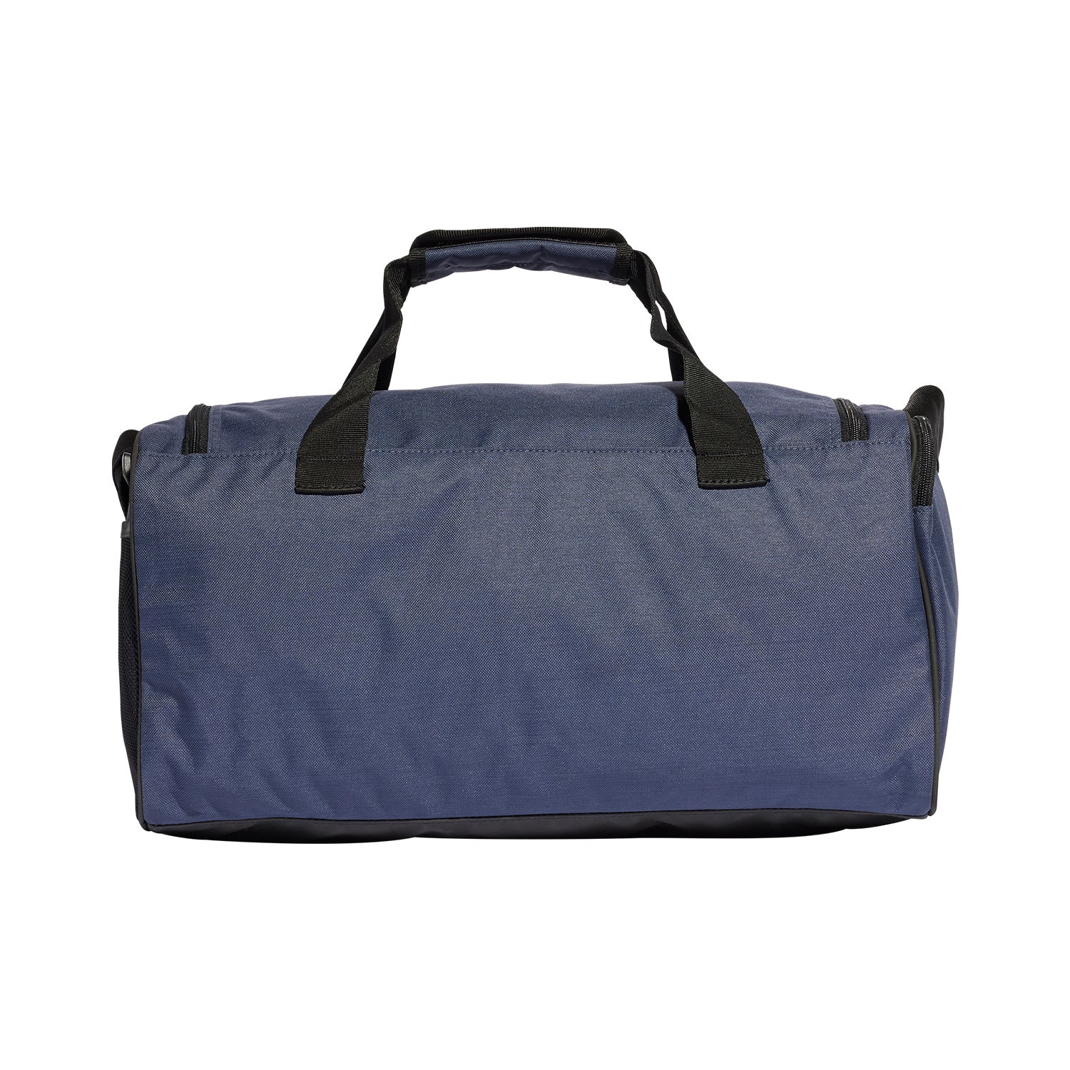 Borsone medio Adidas Duffel HR5349 blu-bianco con zip bidirezionale e base resistente, vista retro