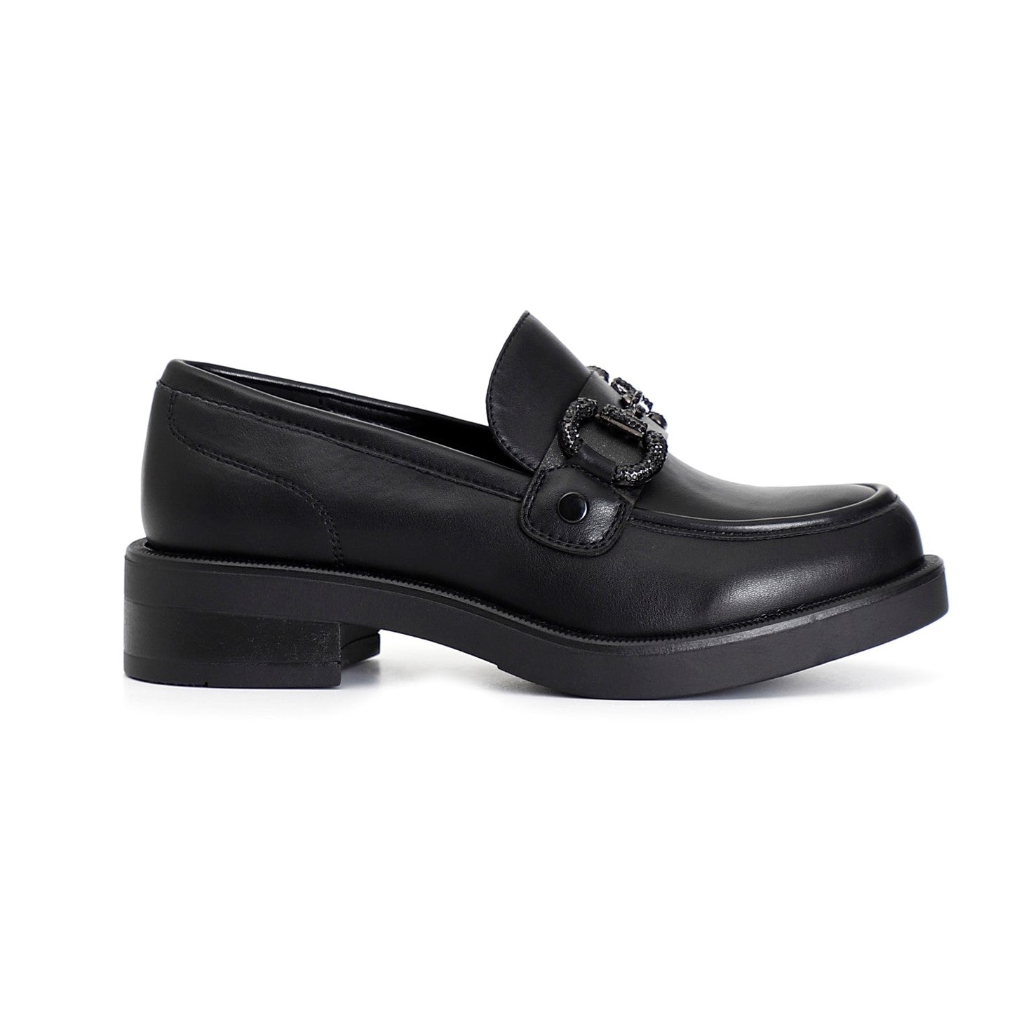 Cafènoir scarpa mocassino da donna con accessorio sulla fascia c1 EA9101 N001 nero