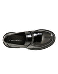 Cafènoir women's moccasin shoe with rhinestone insert c1 EC9460 N001 black
