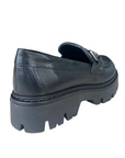 CafèNoir women's leather moccasin shoe with clamp c1FM2011 N001 black
