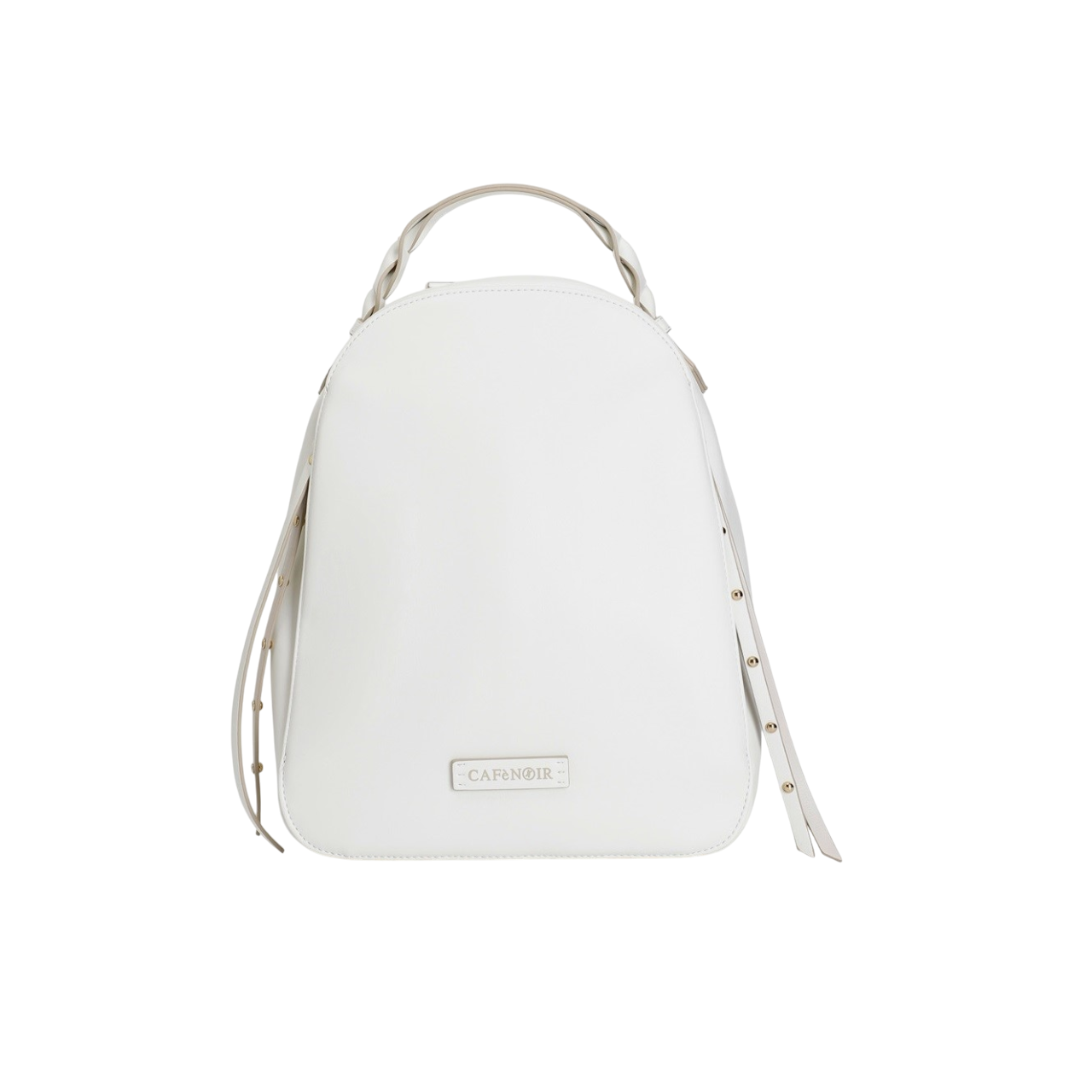 CafèNoir zaino con tasche laterali con manico intrecciati panna c3WA0802 W015 panna